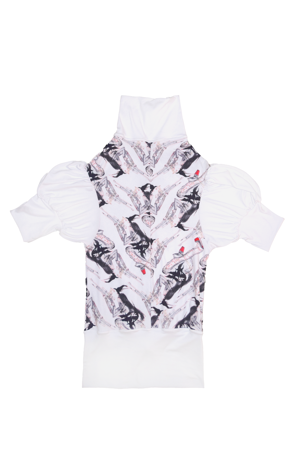 *apex predator* SHORT PUFF SLEEVE TURTLENECK ZIP-UP (MADE-TO-ORDER)